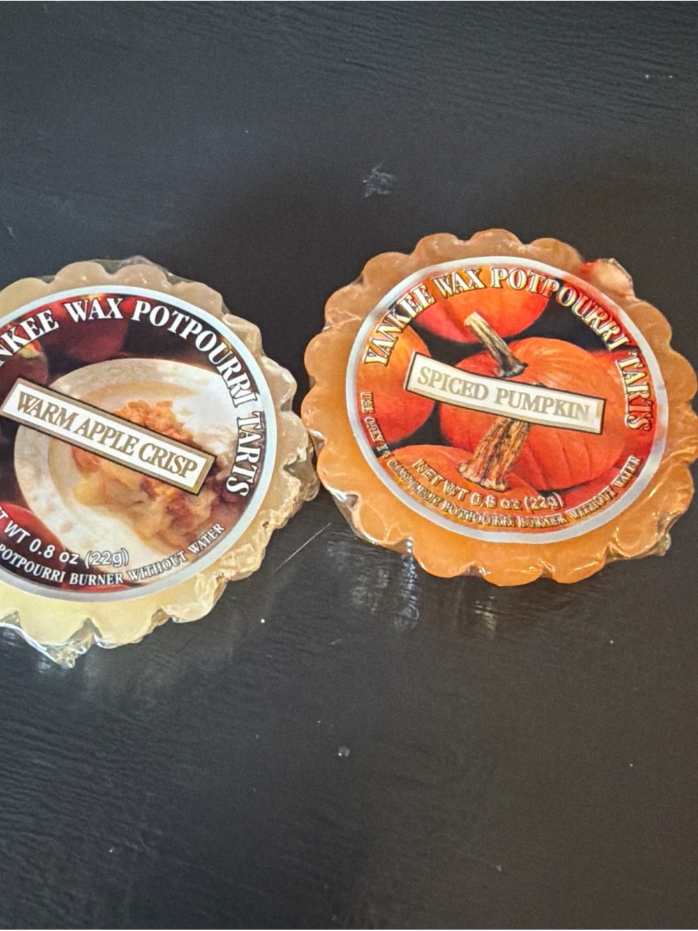 Potpourri Tarts - Spiced Pumpkin & Warm Apple Crisp (Set of 2)